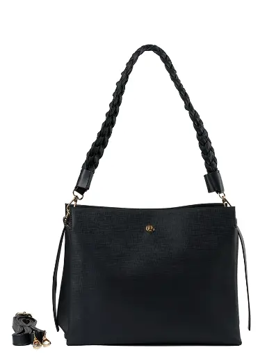 [LB2601-BK] Bolso LB Tipo Tote Madai Negro