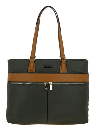 [MD25167-A] Bolso Tote Verde Militar Madison Cady 